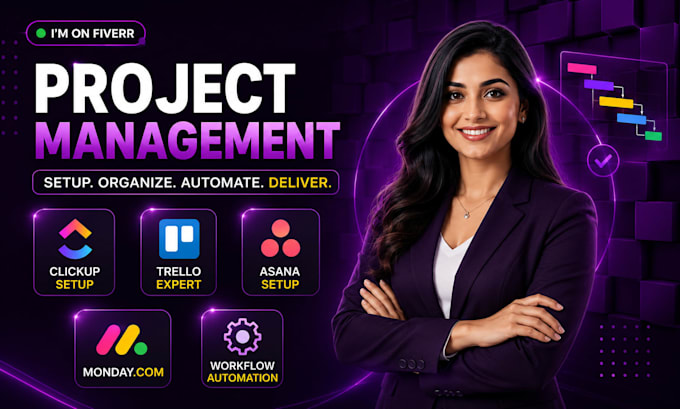setup clickup trello asana workflow and project management system