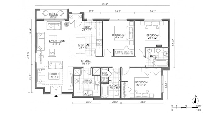 draw professional architectural plans