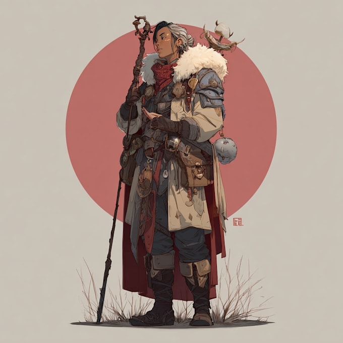 do a fantasy dnd character art and dnd character