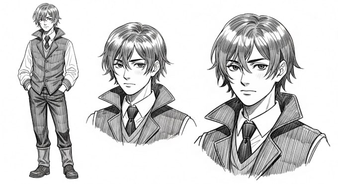 draw sketches with your character