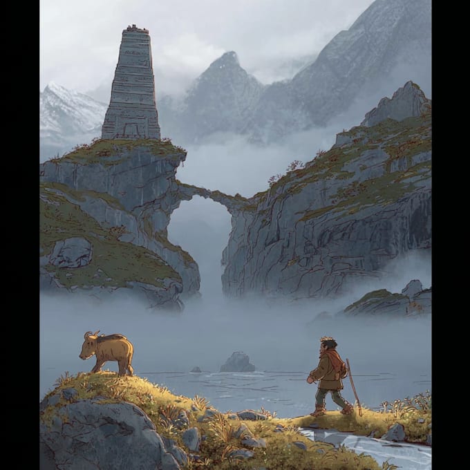 do concept art or 3d background for a game, visual novel,