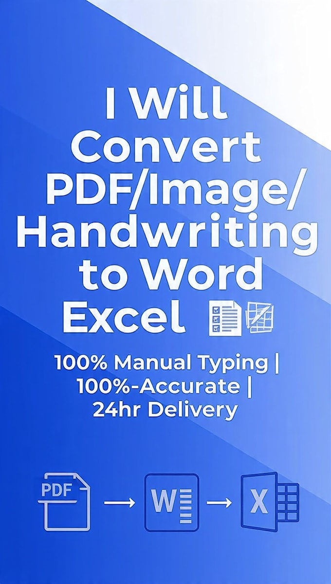 type PDF, image, handwritten to word excel accurately