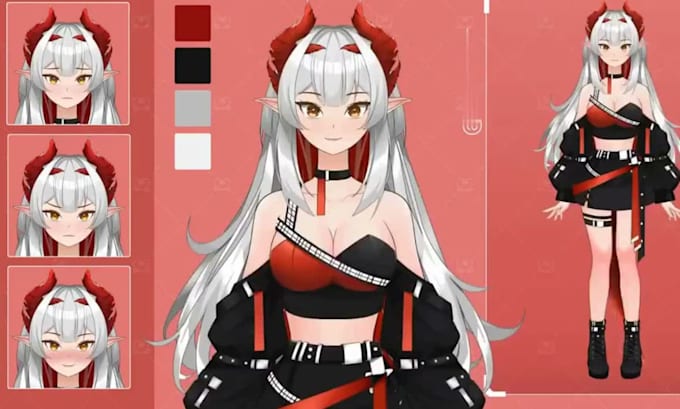 design and rig 2d vtuber model, live2d model vtuber rigging for vtube studio