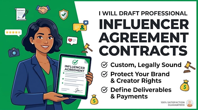 draft professional influencer agreement, brand collaboration contracts