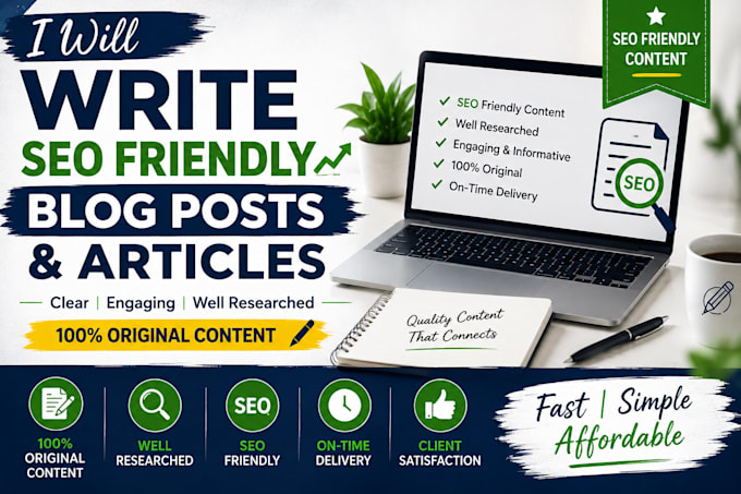 write SEO blog posts and articles in simple english