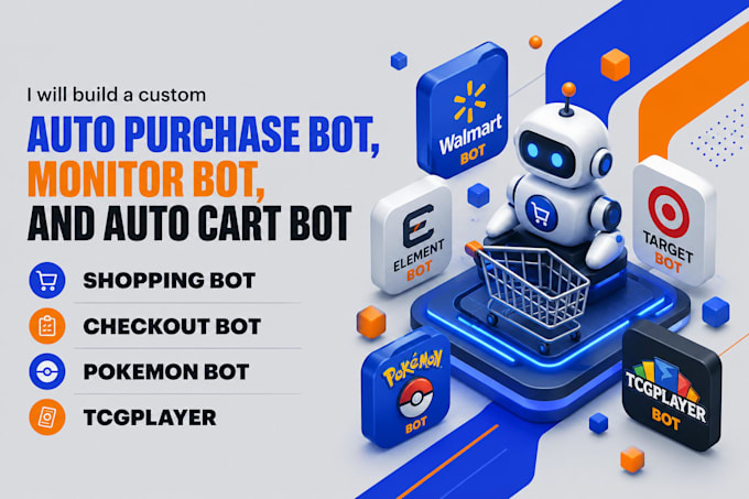 build custom buying bots, auto checkout bots, auto purchase bot, shopping tools
