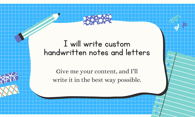 write custom handwritten notes and letters