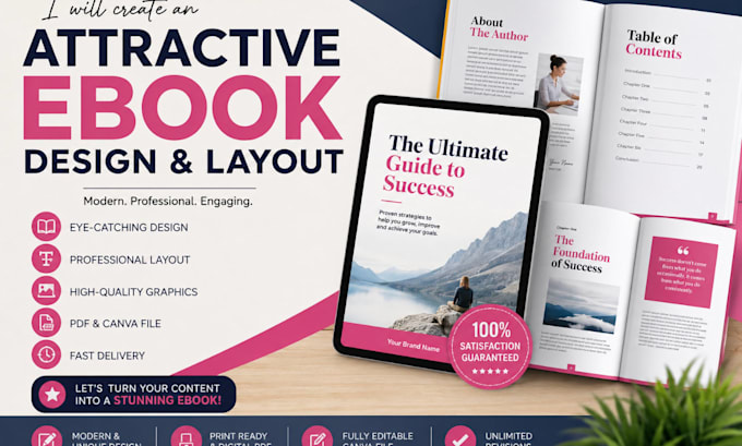 create an attractive ebook design and layout