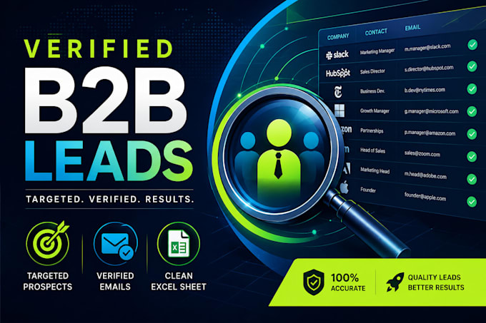 build verify b2b leads, email list and prospect leads