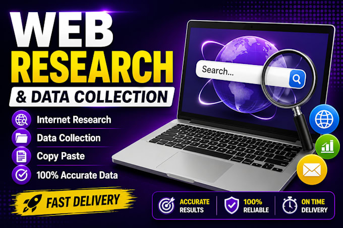 do web research, internet research and data collection