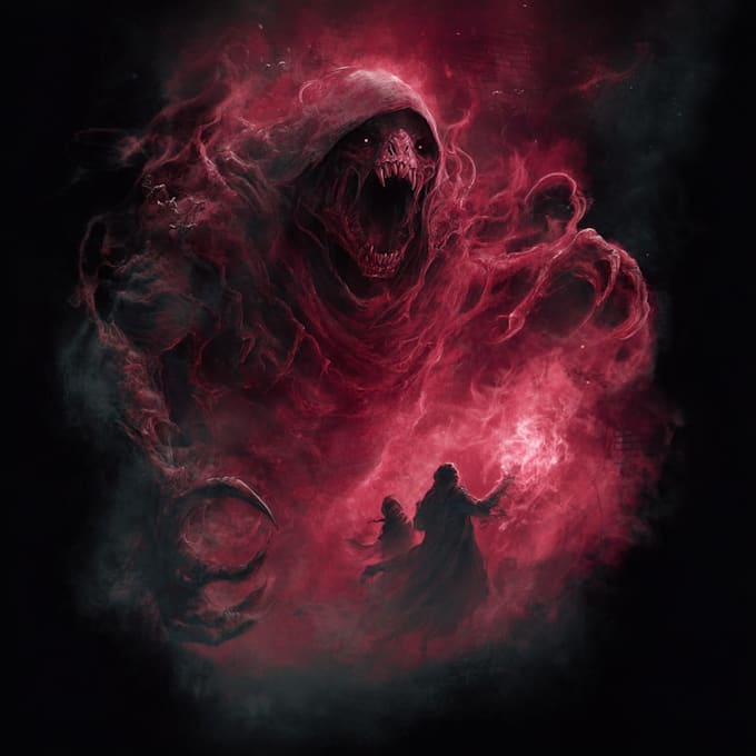 draw bloody horror illustration