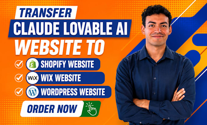 transfer claude lovable ai website to shopify wix wordpress website