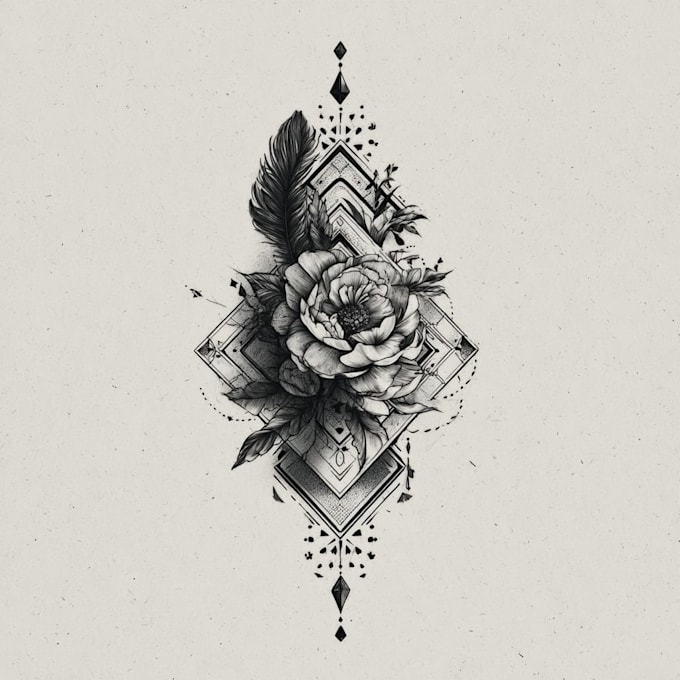 custom an abstract black tattoo design