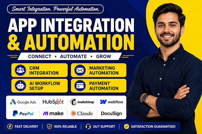 integrate google ads webflow hubspot mailchimp apis zapier automation workflows