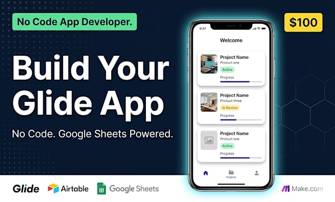 be your glide expert to build a no code app from google sheets