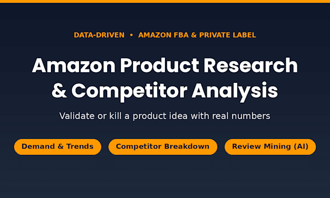 do amazon product research and competitor analysis with data