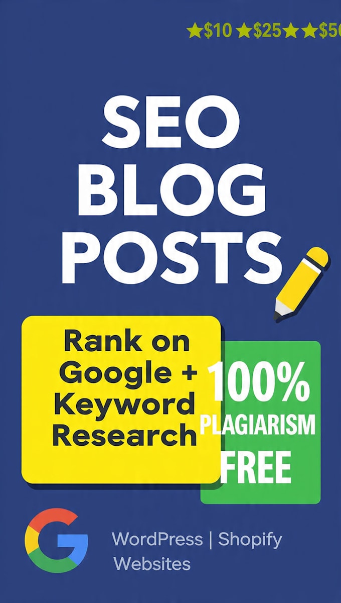 write SEO blog posts and articles