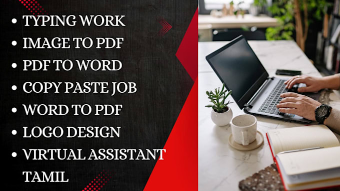 do copy paste, typing work, image to PDF convert, data entry
