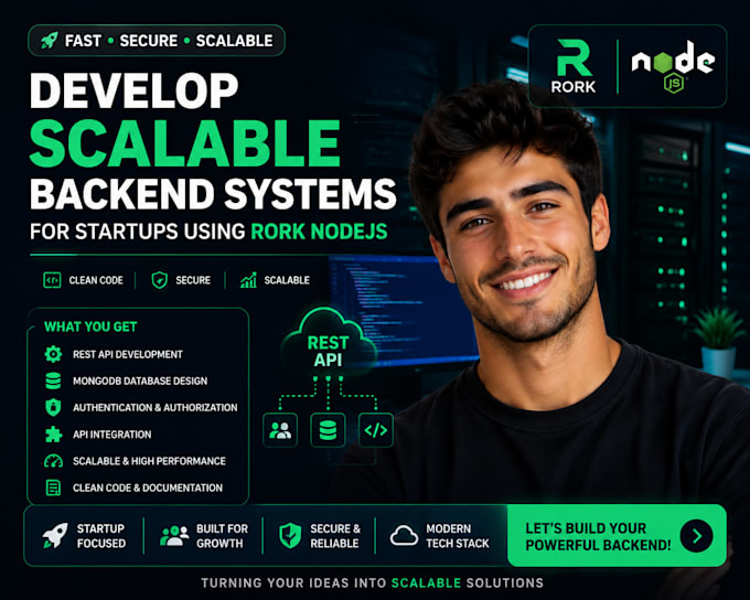 develop scalable backend systems for startups using rork nodejs