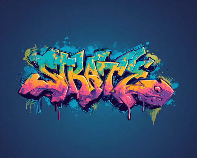 create modern street art graffiti logo for branding