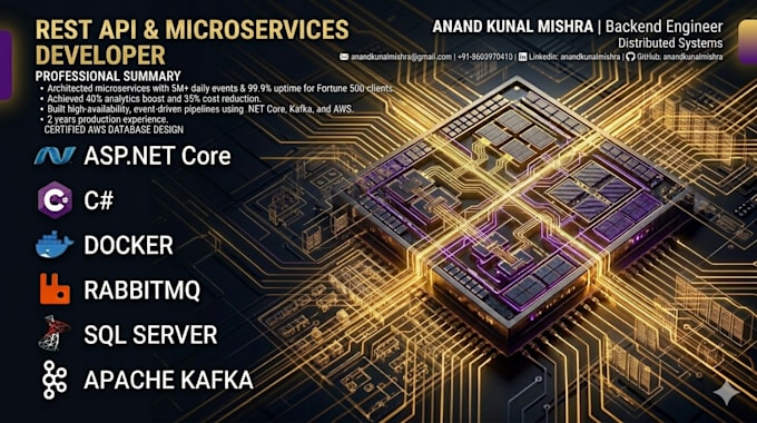 build a scalable rest API or microservices backend using aspnet core