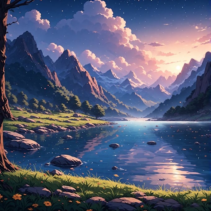 make professional anime background and environment art