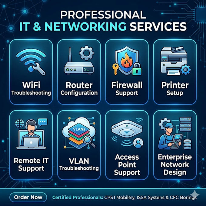provide IT support, network support and technical services