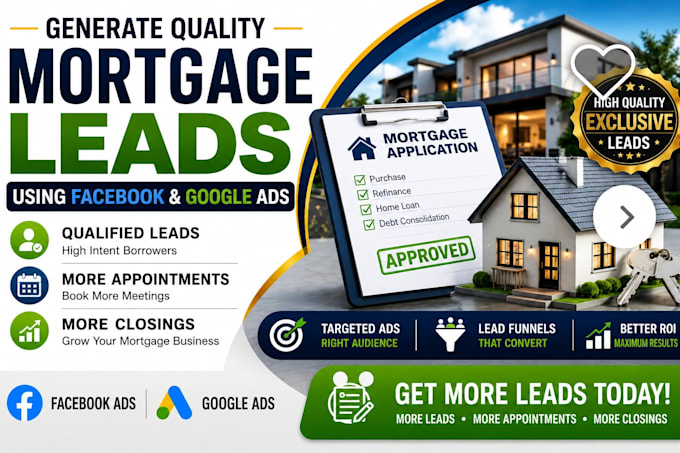 generate quality mortgage leads using facebook ads and google ads