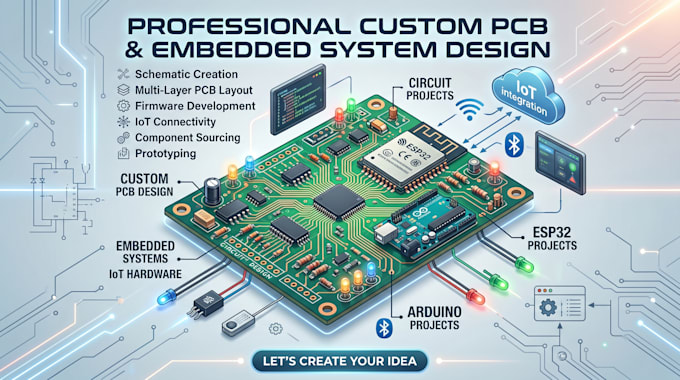 pcb, embedded system, iot hardware, circuit design, esp32 and arduino projects