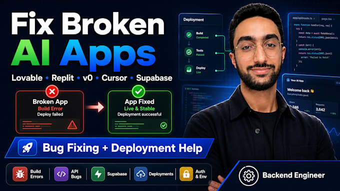 debug, fix and deploy your lovable, bolt or cursor ai app