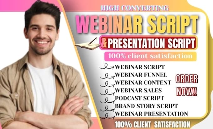 write a high converting webinar script sales webinar and presentation