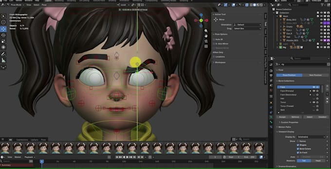 apple blendshape for face livelink,arkit blendshape, facial expression,auto rig