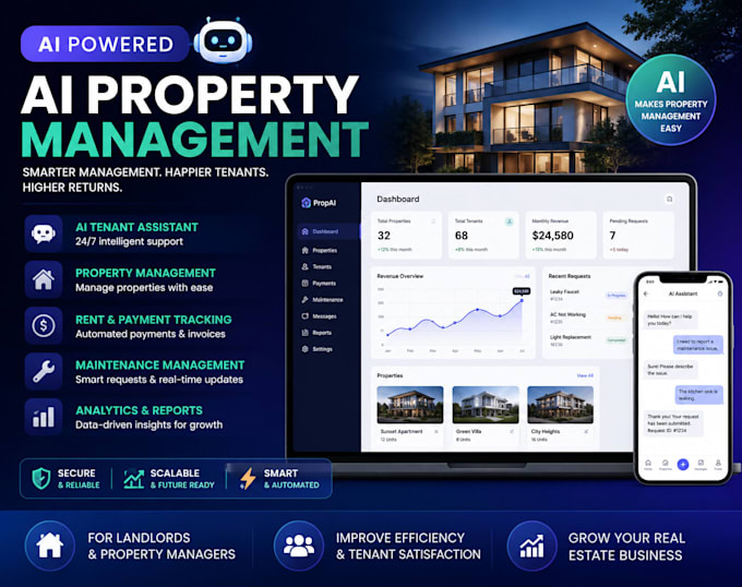 develop ai property management web, ai tenant assistant app