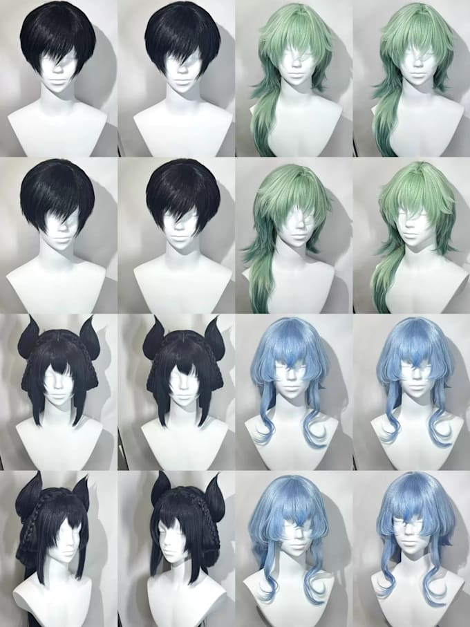 cosplay wig customized armor item