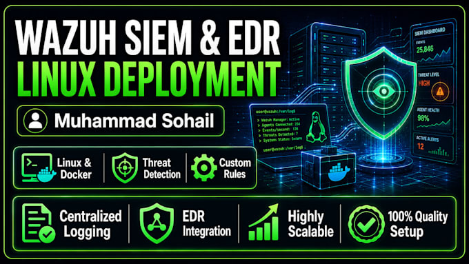 deploy and configure wazuh siem on linux server