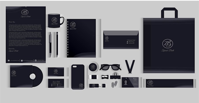 design letterhead, business card, stationary items