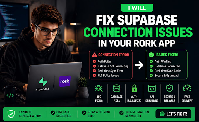 fix supabase connection issues in your rork app