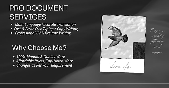 provide multilingual translation and fast typing services