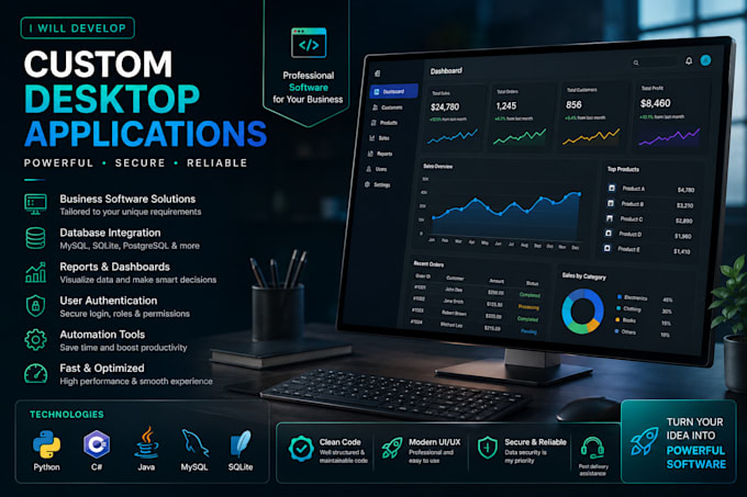 create professional desktop software for your business