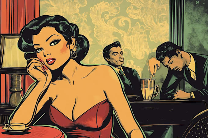 digital comic book illustration graphic novel colored comic