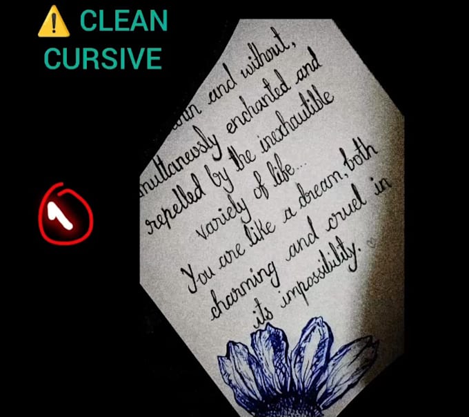 help you present handwritten texts with elegance