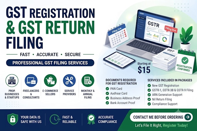 gst registration and gst return filing