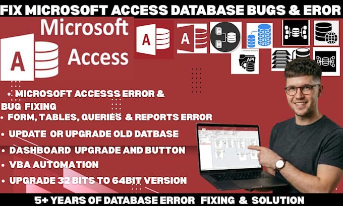 fix error, design, upgrade and solve all your microsoft access database problems