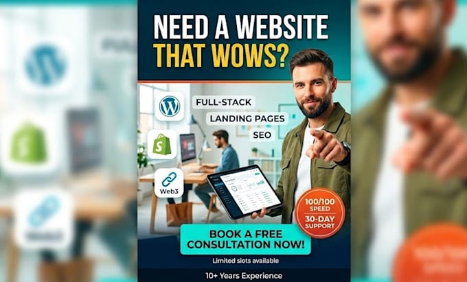 build website, landingpage, shopify, wordpress, web3, full stack web developer