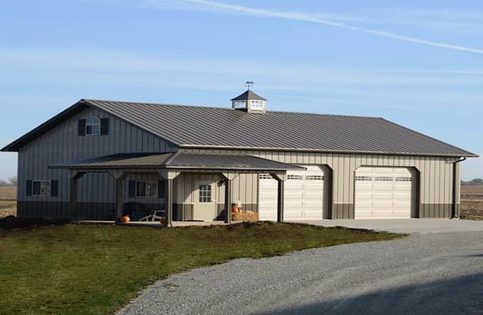 be your architect design barndominium, pole barn house plans and 3d renderings