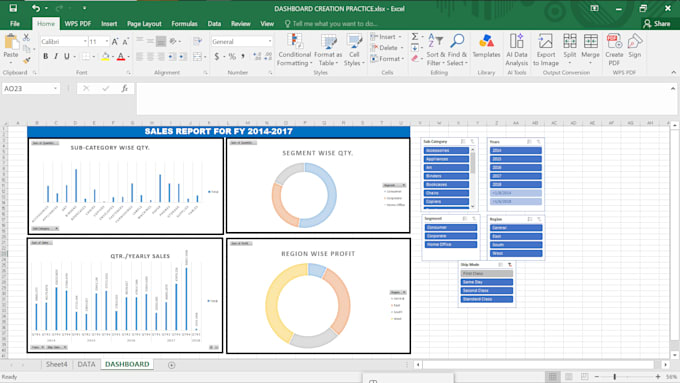create interactive and user friendly dashboards