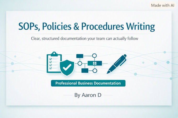 write clear sops, policies or procedures for your business
