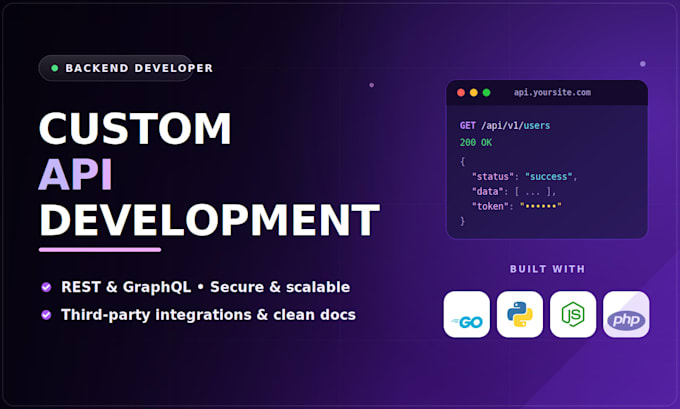 do api development integration and fixing as a backend developer and full stack