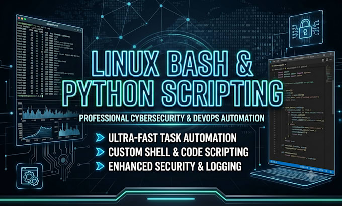 write professional bash and python scripts for linux automation