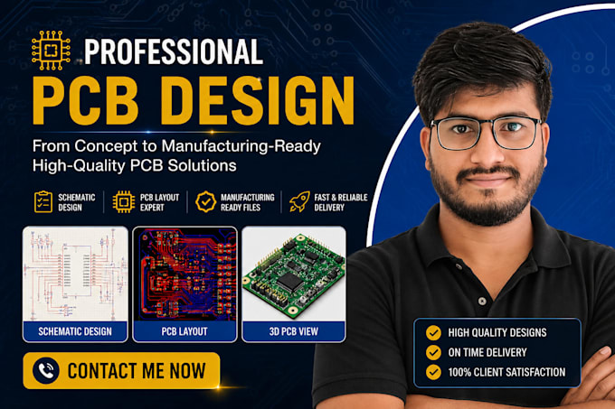 pcb design, pcb layout and schematic design in altium designer and kicad